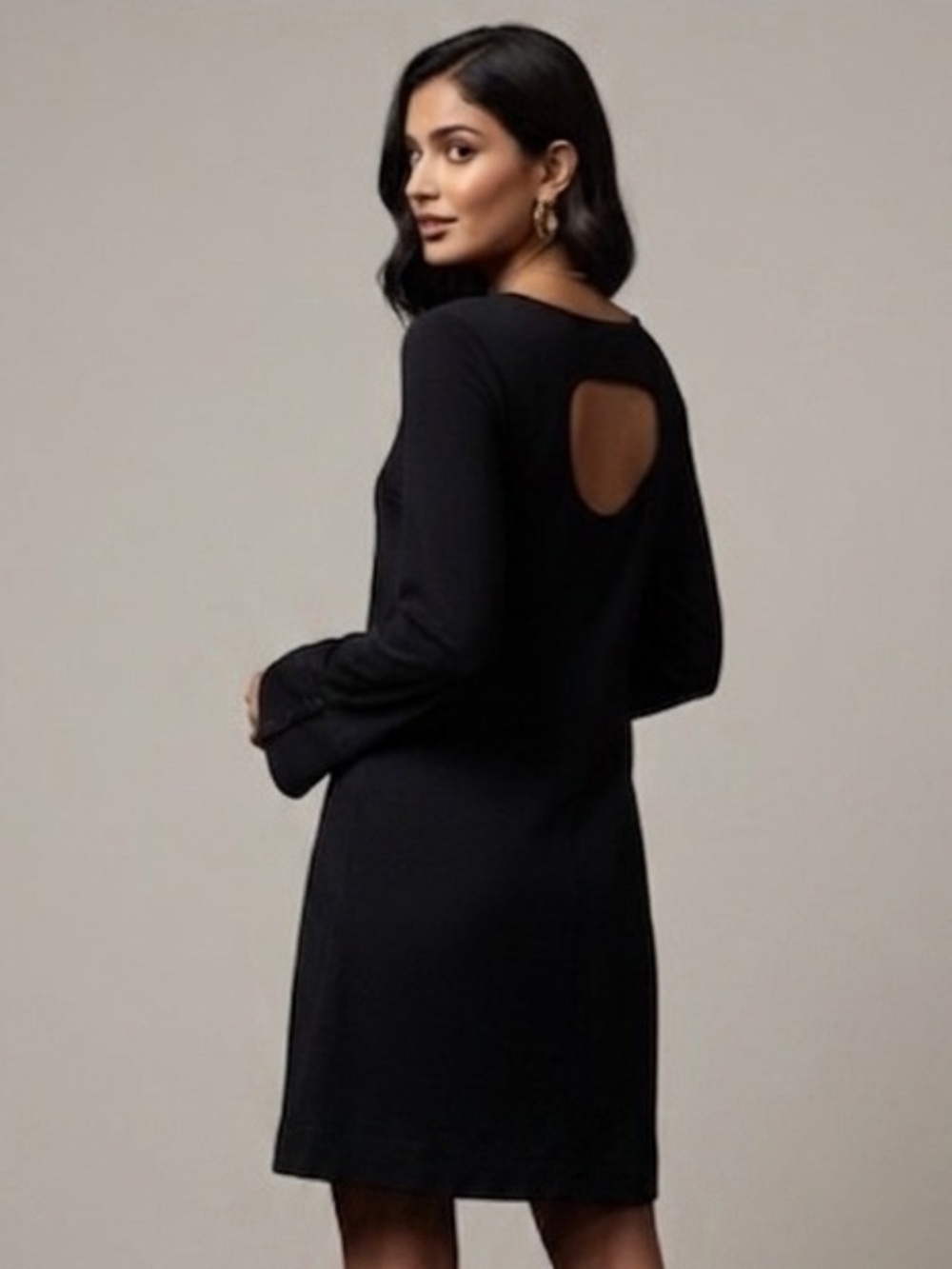 & Other Stories Sz 4 Little Black Long Sleeves Mini LBD Dress